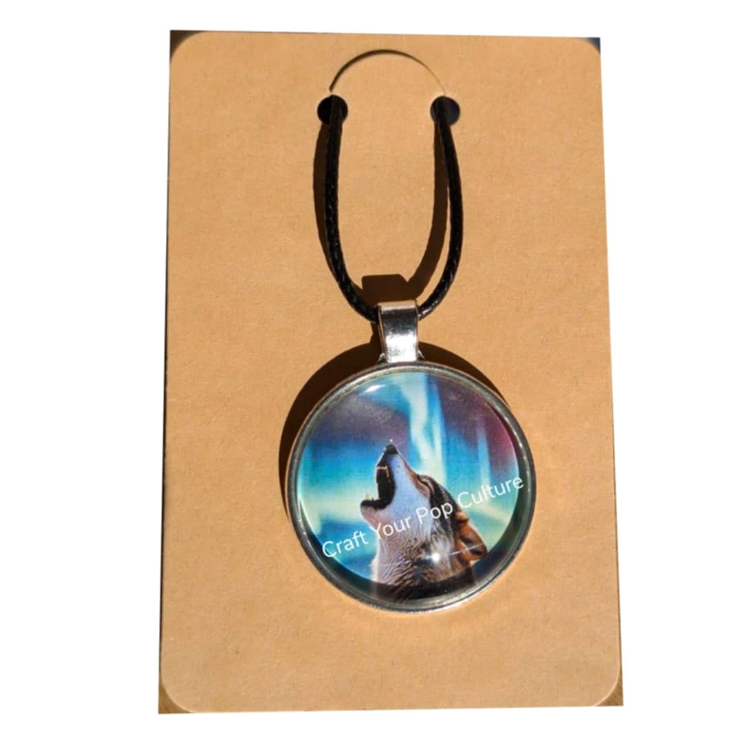 Wolf with the Northern Lights