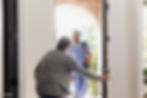 Caregiver arriving to patients home