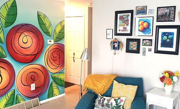 Whimsical Floral Mural by Jennie DiBeneditto - 2021