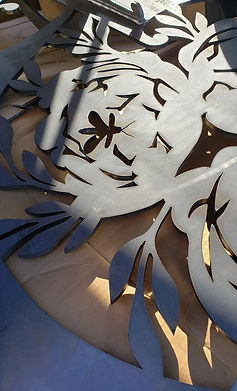 Process photo of "Indiana Nouveau" sculpture by Jennie and Lukas DiBeneditto - 2019