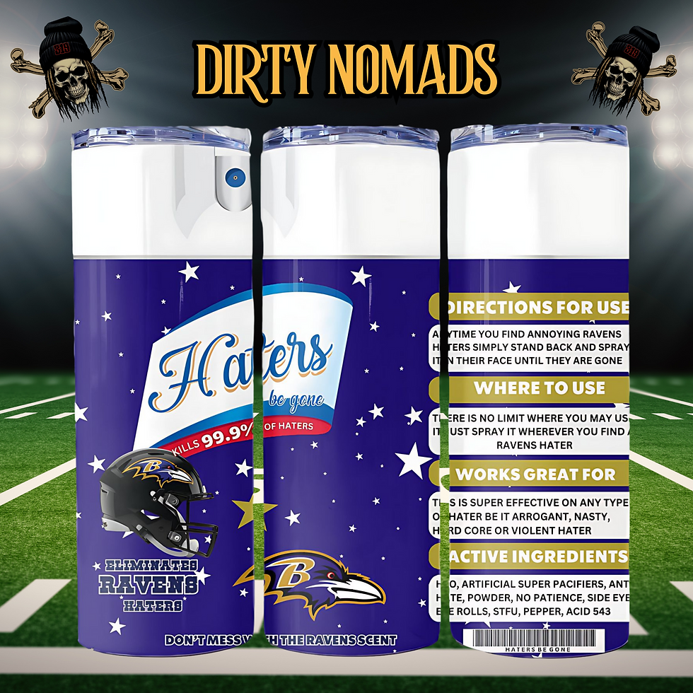 Ravens Haters ~ Stainless steel tumbler