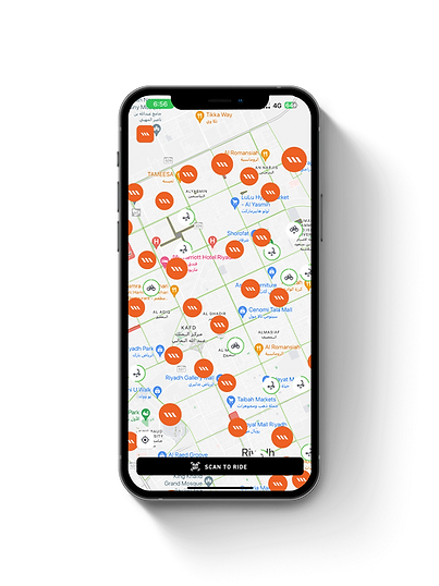bskl application shows so many scooters available in riyadh
