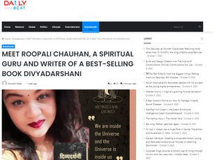 Press Release in Dailybeat - Author Roopali Chauhan Wrote a Best Selling Book - Divyadarshani