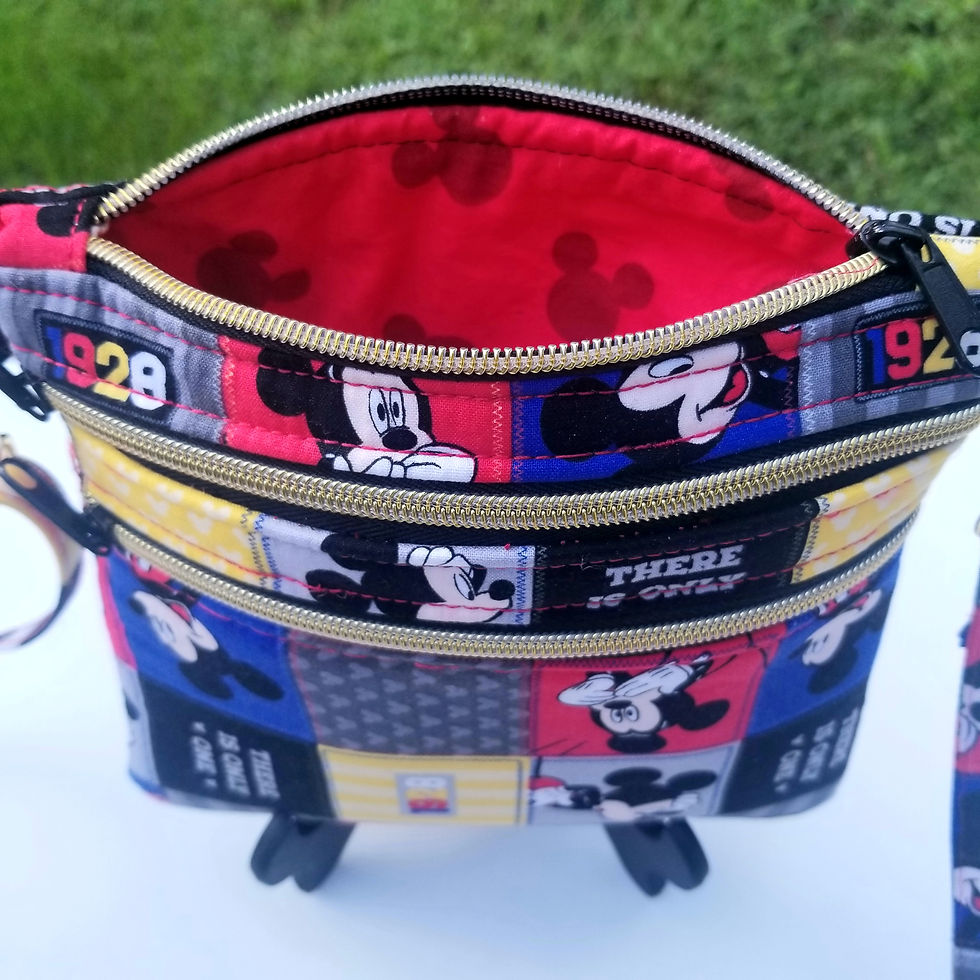 Miniatura: Borsa a tracolla con zip Topolino