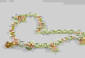 18 k gold spiral necklace