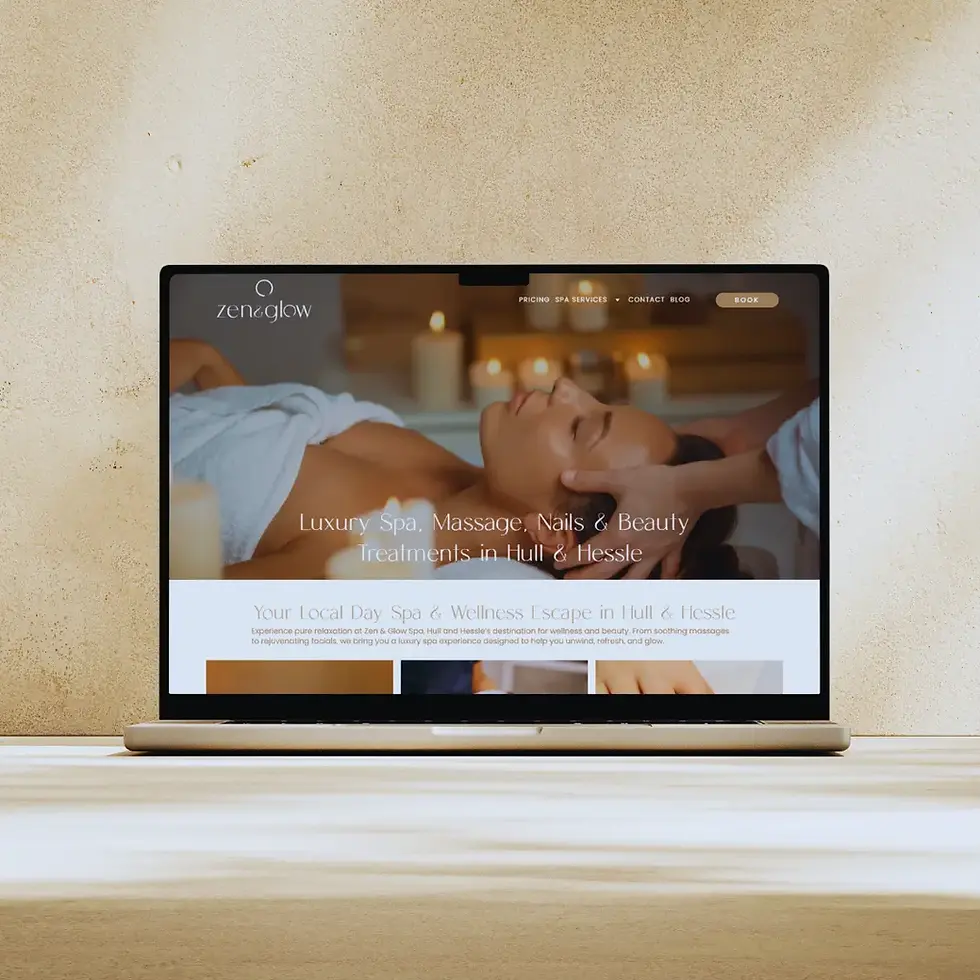 zen and Glow spa website design and logo .webp