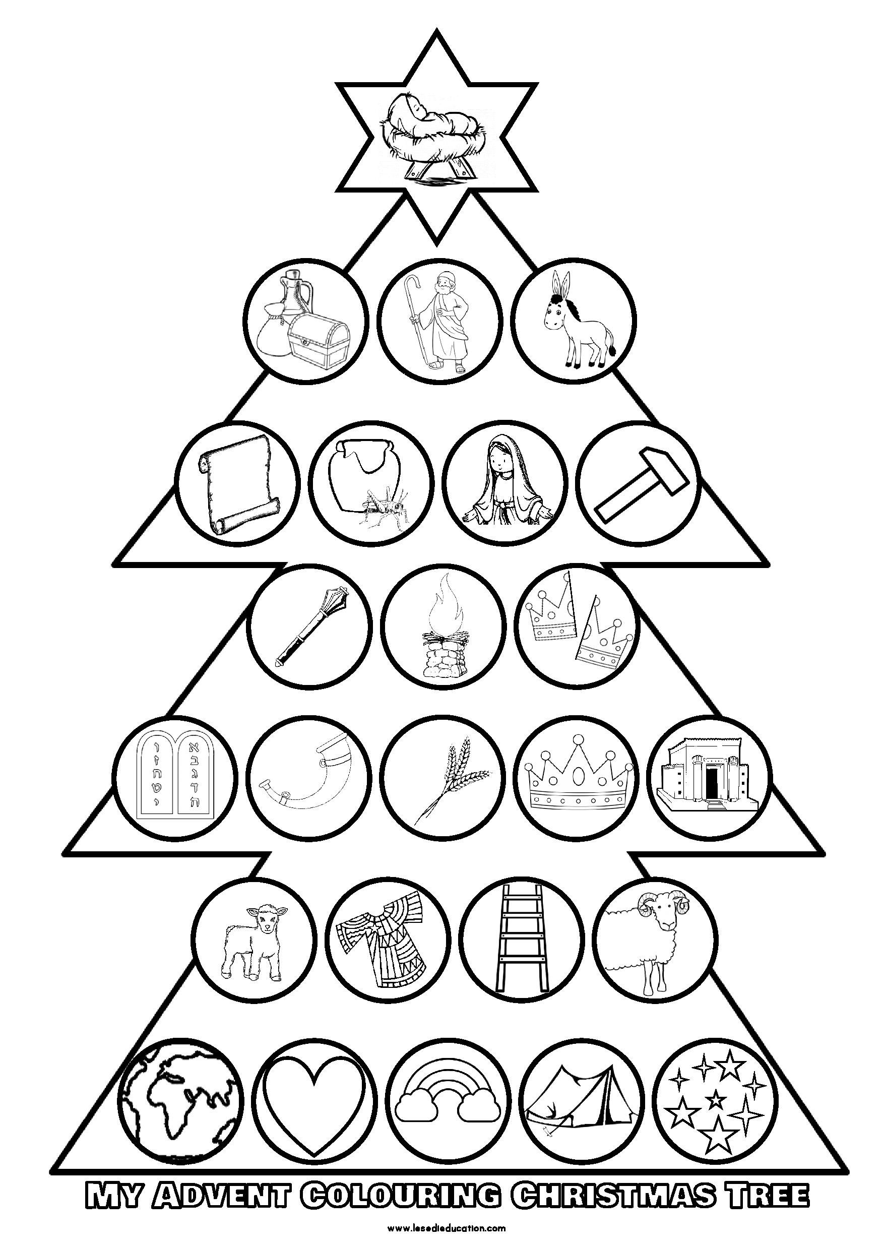 My Advent Colouring Christmas Tree