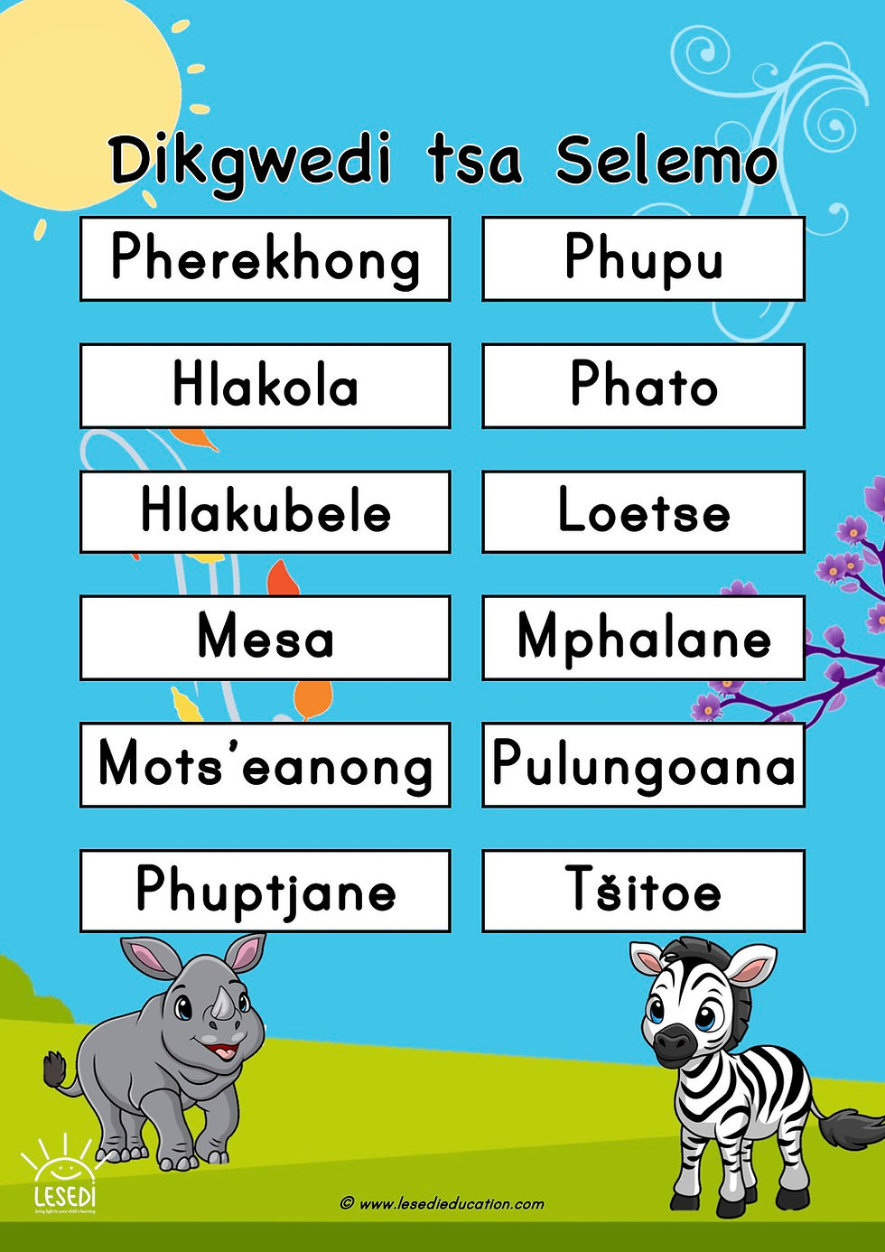 Thumbnail: Sesotho Classroom Charts