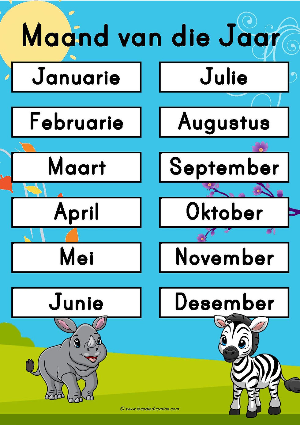 Thumbnail: Afrikaans Classroom Charts
