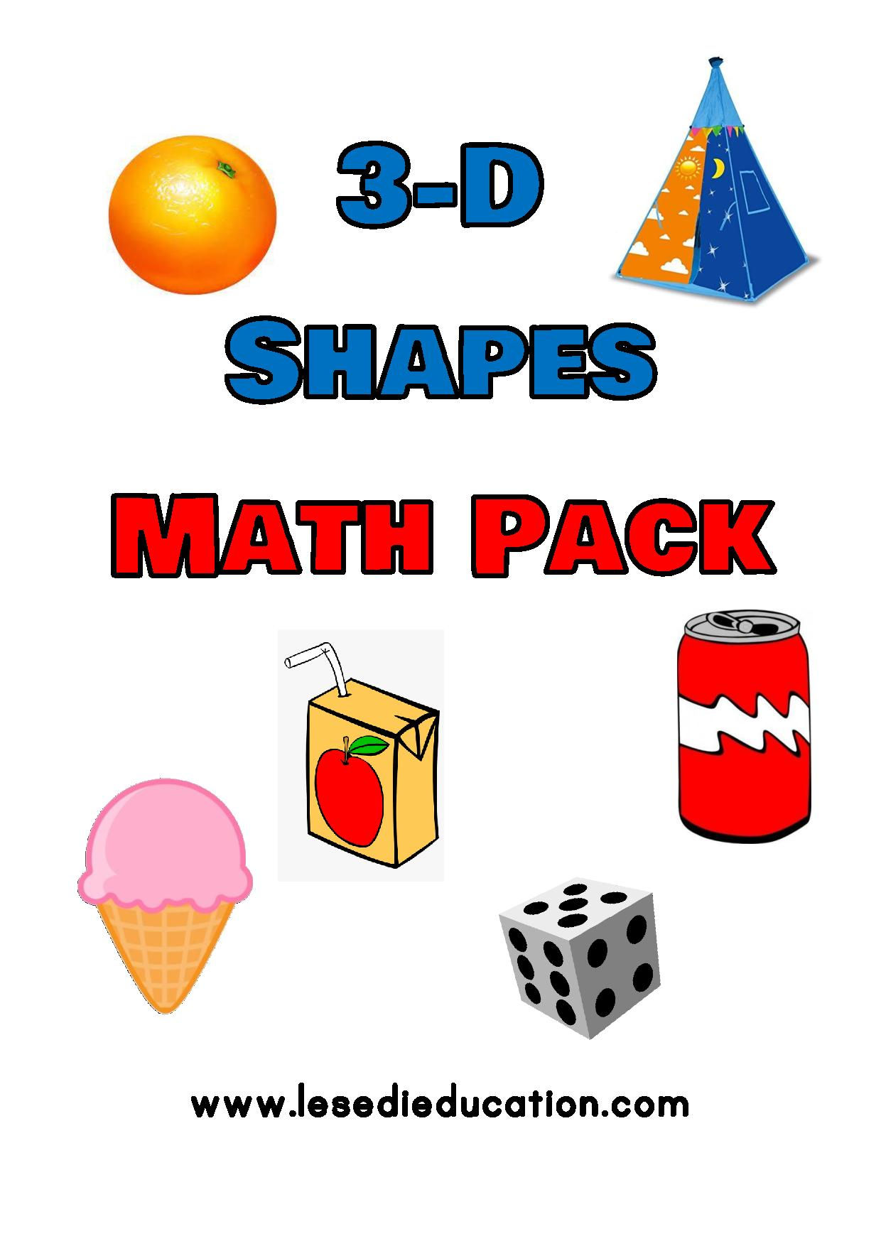 3-D Shape Math Pack