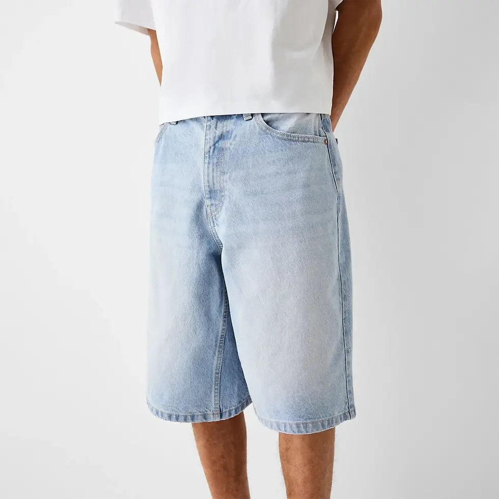Thumbnail: men's baggy jean shorts