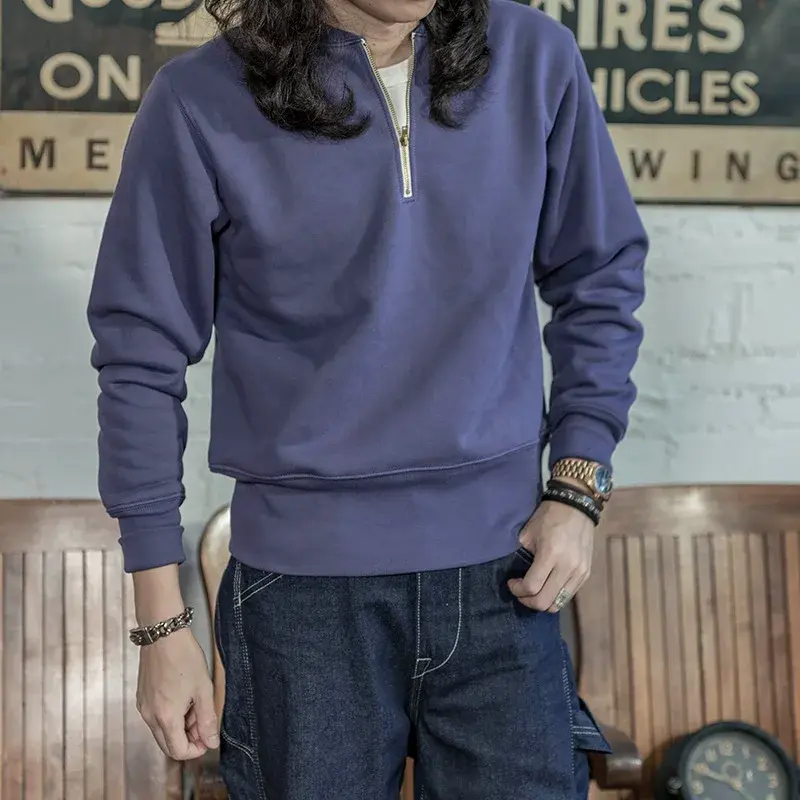 Thumbnail: Zip-Up Sweatshirt Quarter Zip Sweatshirt Men Zipper Pullover