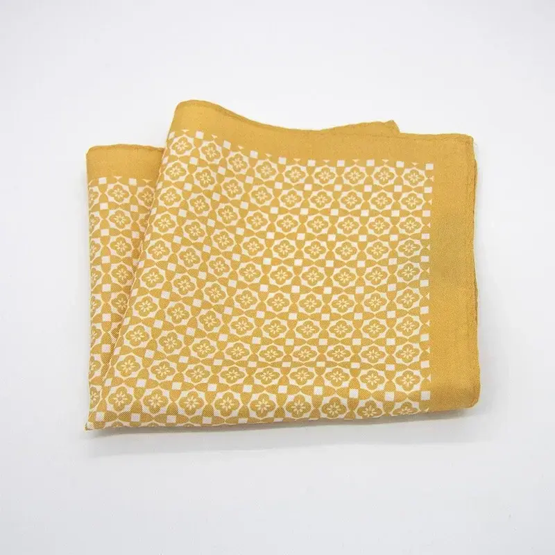 Miniatura: Men 100% Silk Pocket Square Print Real Satin Small Square Scarf Gentleman