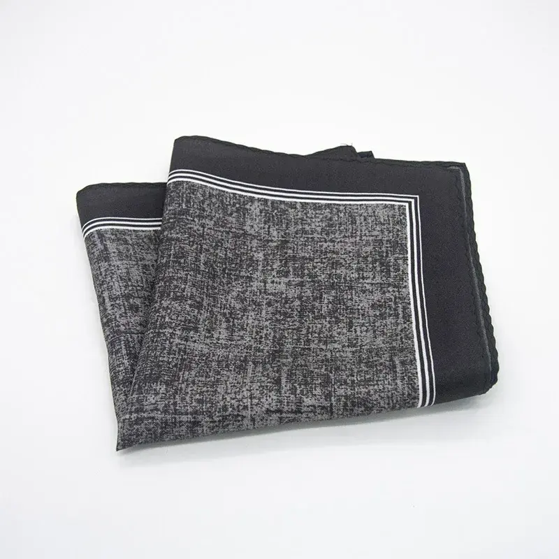 Miniatura: Men 100% Silk Pocket Square Print Real Satin Small Square Scarf Gentleman