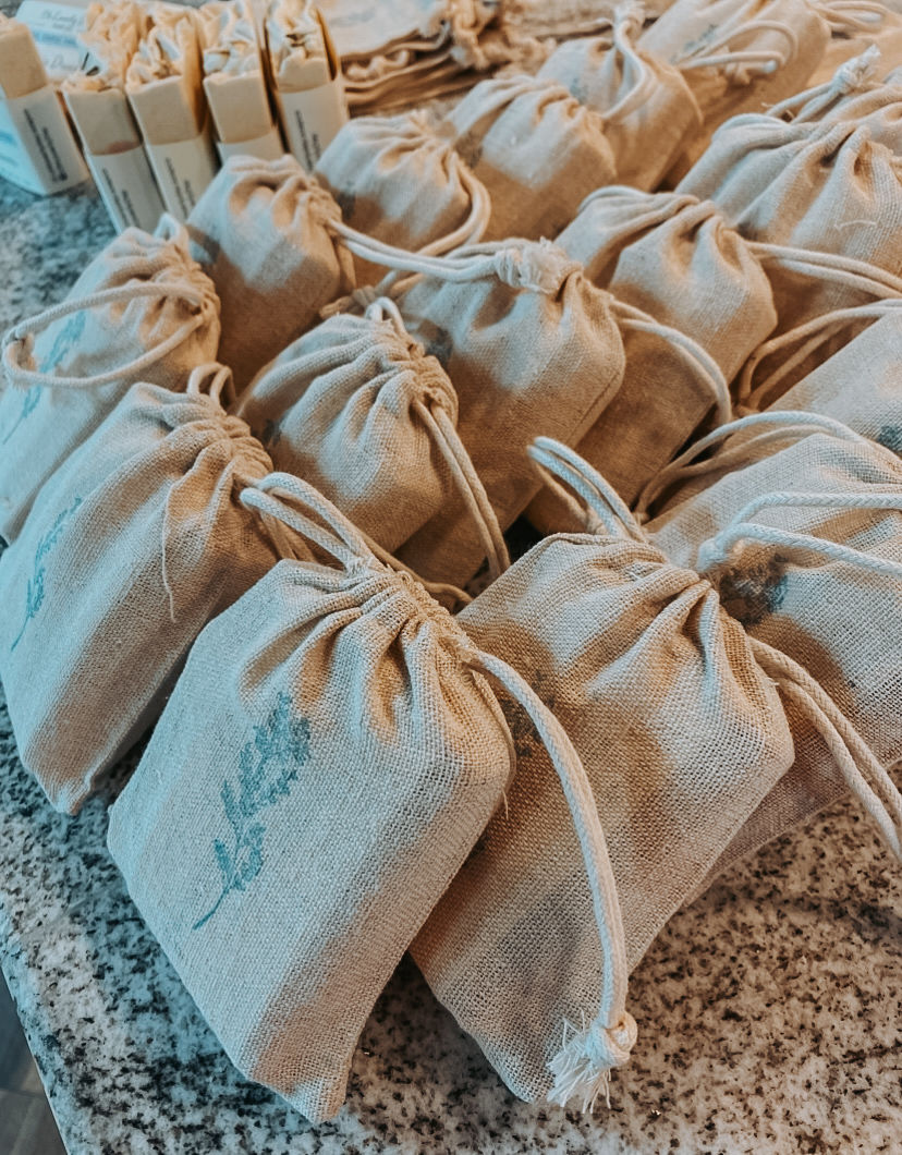Thumbnail: Stamped Burlap Bag