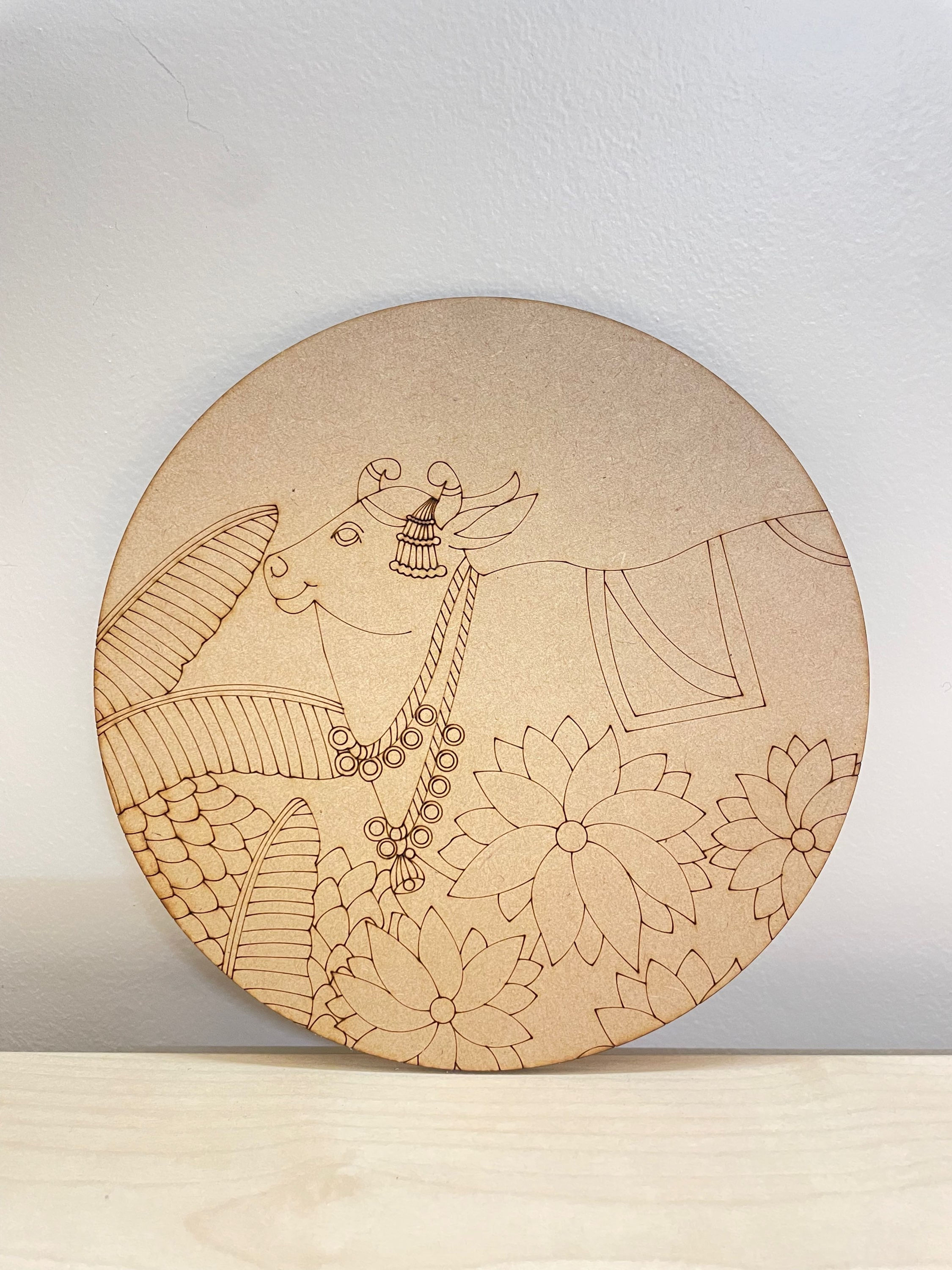 Traditional Cow Mandla art