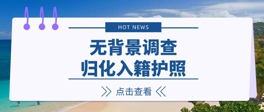 无背景调查，无需无犯罪记录，即可正式归化入籍的护照