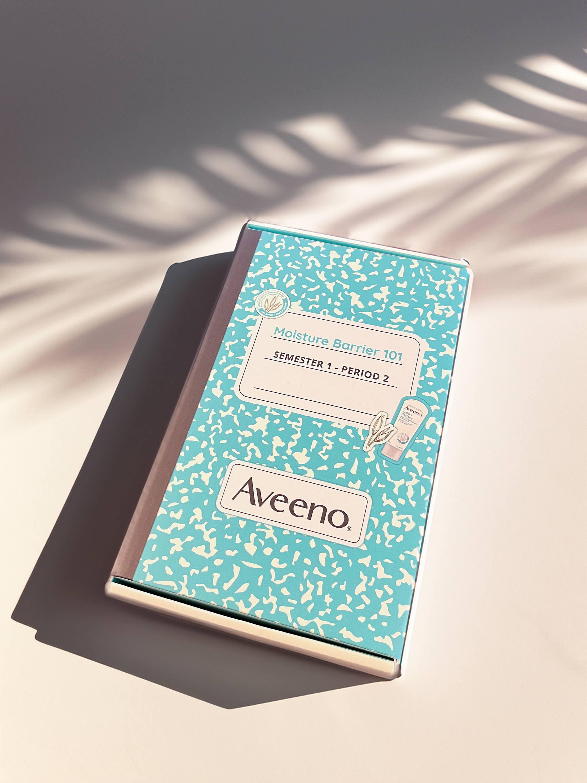 Custom box designed to look like a notebook