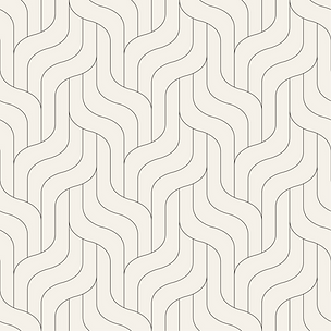 Covr's Wave wallpaper features a seamless geometric pattern of thin, wavy parallel lines forming abstract, repeating curves on a sandstone white background.