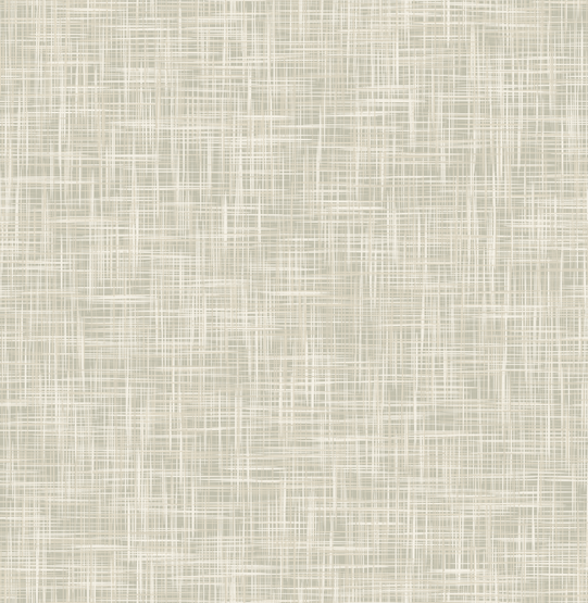 Haven Cloth by Covr in Willow features a light green and beige textured pattern resembling woven fabric, creating a subtle grid—perfect for adding sophisticated linen wallpaper style to any space.
