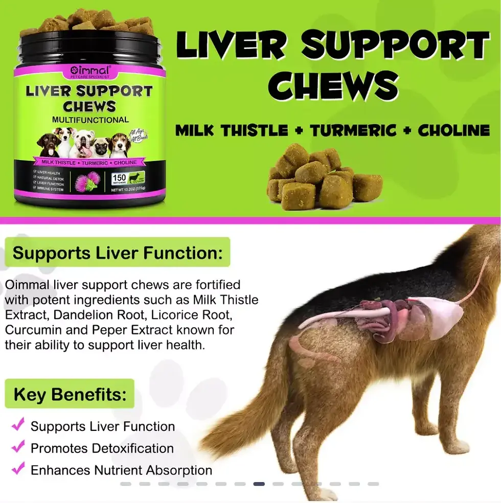 Thumbnail: Oimmal Liver Support Chews for Dogs -150 Beef Flavour