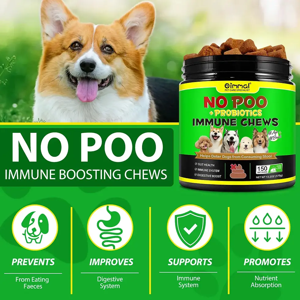 Thumbnail: Oimmal No Poo &amp; Probiotic Immune Chews for Dogs -150 Peking Duck Fla