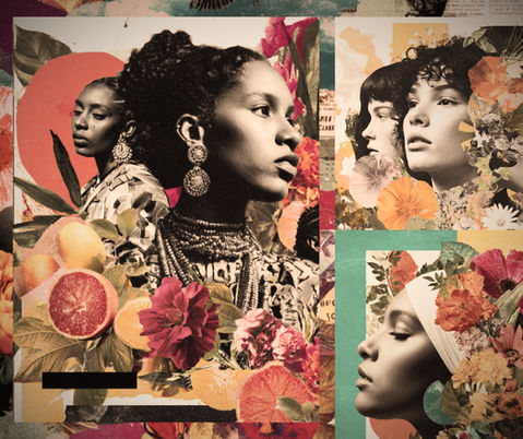 collage of images of women
