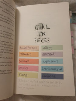 girl in pieces annotating