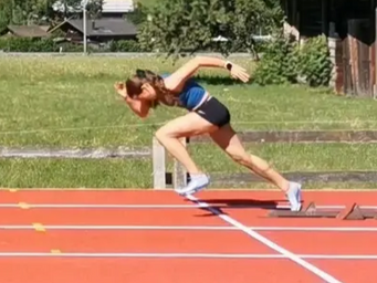 Leonie beim Start