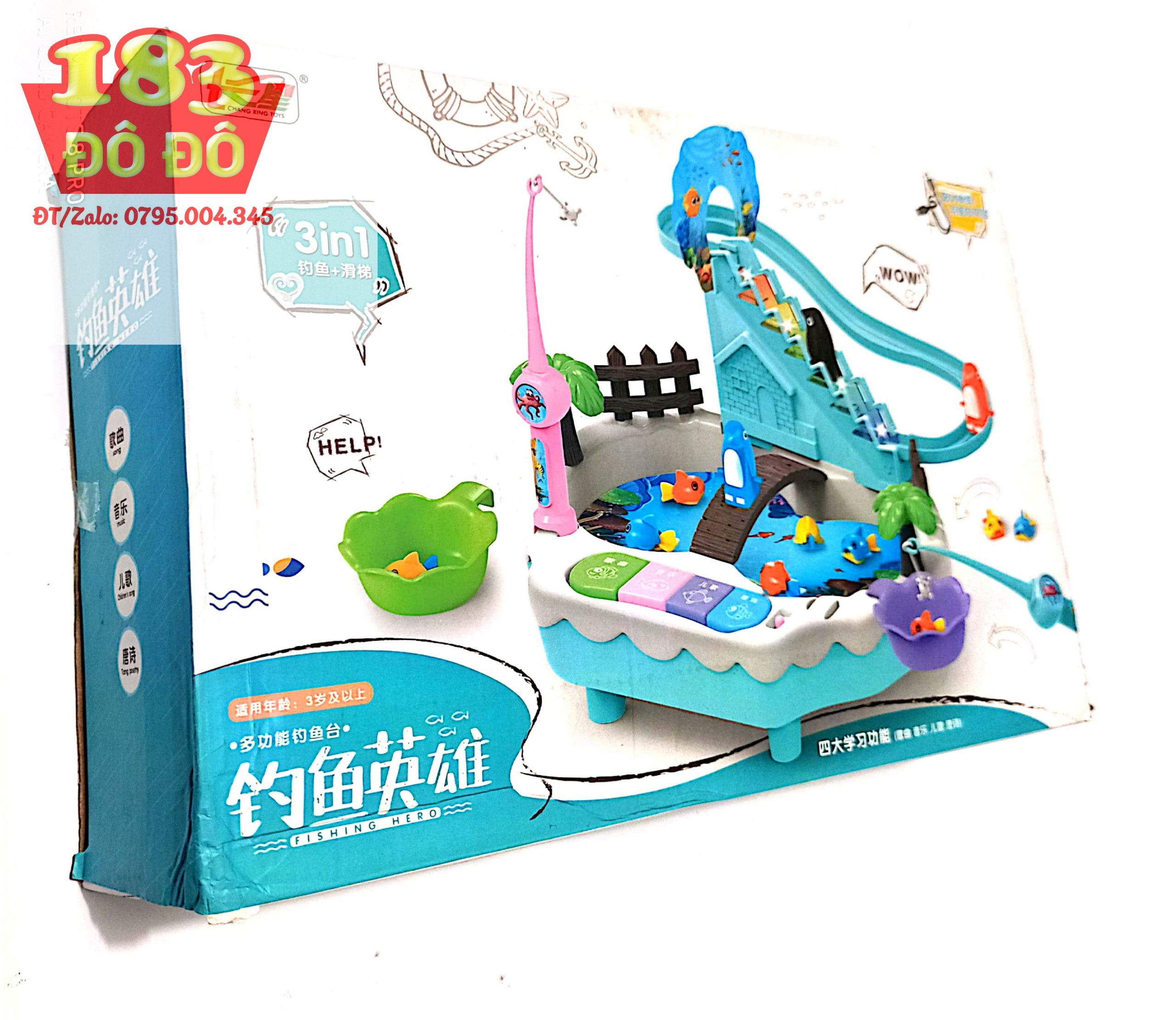 Bộ đồ chơi câu câu cá phát nhạc  3in1