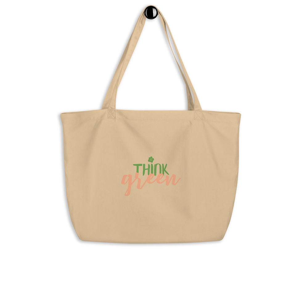 Thumbnail: Large organic tote bag - Think Green