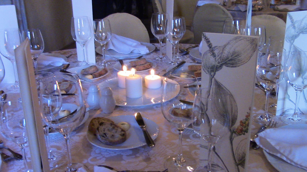 Dinner table in castle