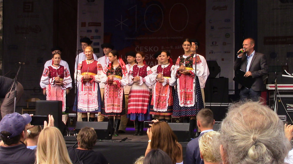 Czech folk dancers at festival