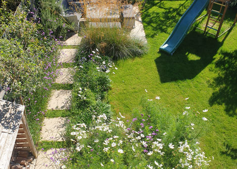 Family garden, Cambridge - paving