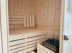 My Baltic Sea geteilte Sauna im Untergeschoss des Hauses
