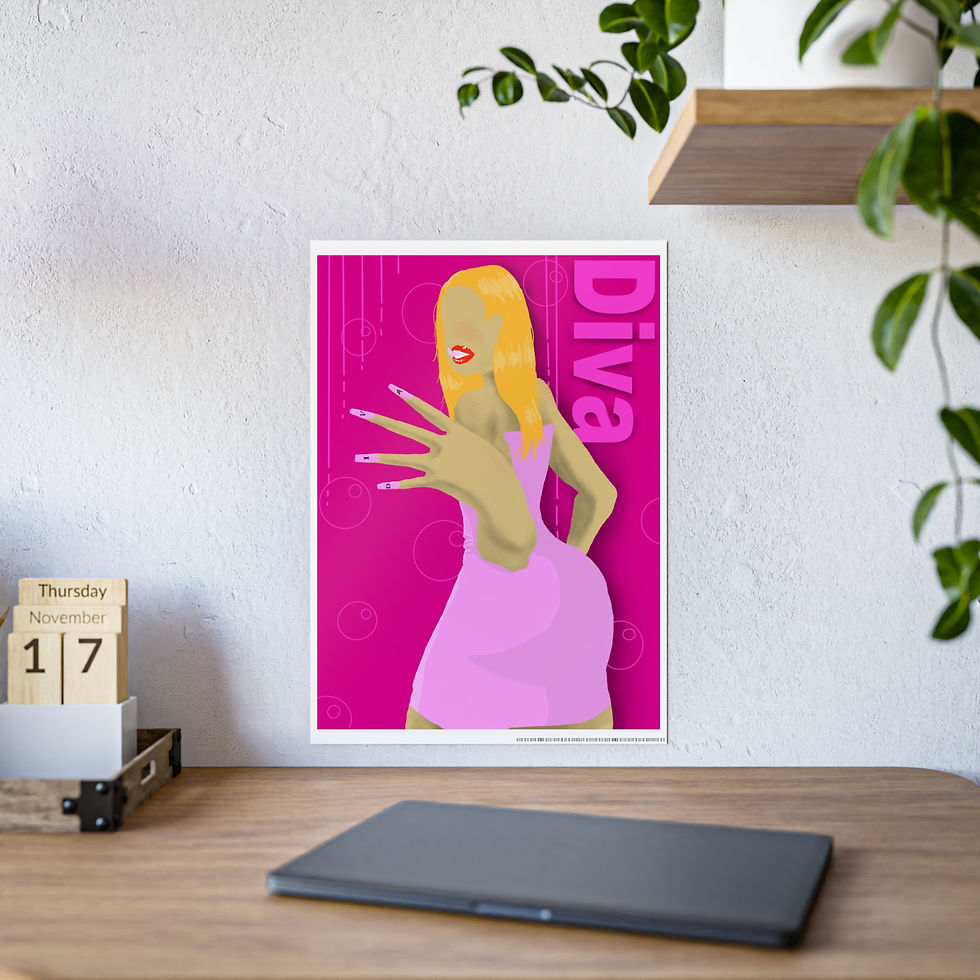 Thumbnail: Bright Pink Diva Poster 