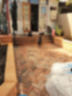 Recycled Brick Pavers in Herringbone