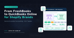 Six-phase migration process from Excel or Google Sheets to QuickBooks Online for Shopify sellers showing the upgrade from spreadsheet tracking to proper accounting software