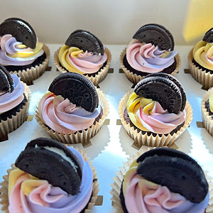 Spring Swirl Cookie Cupcakes