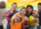 neurodiverse LGBTQ community celebrating together