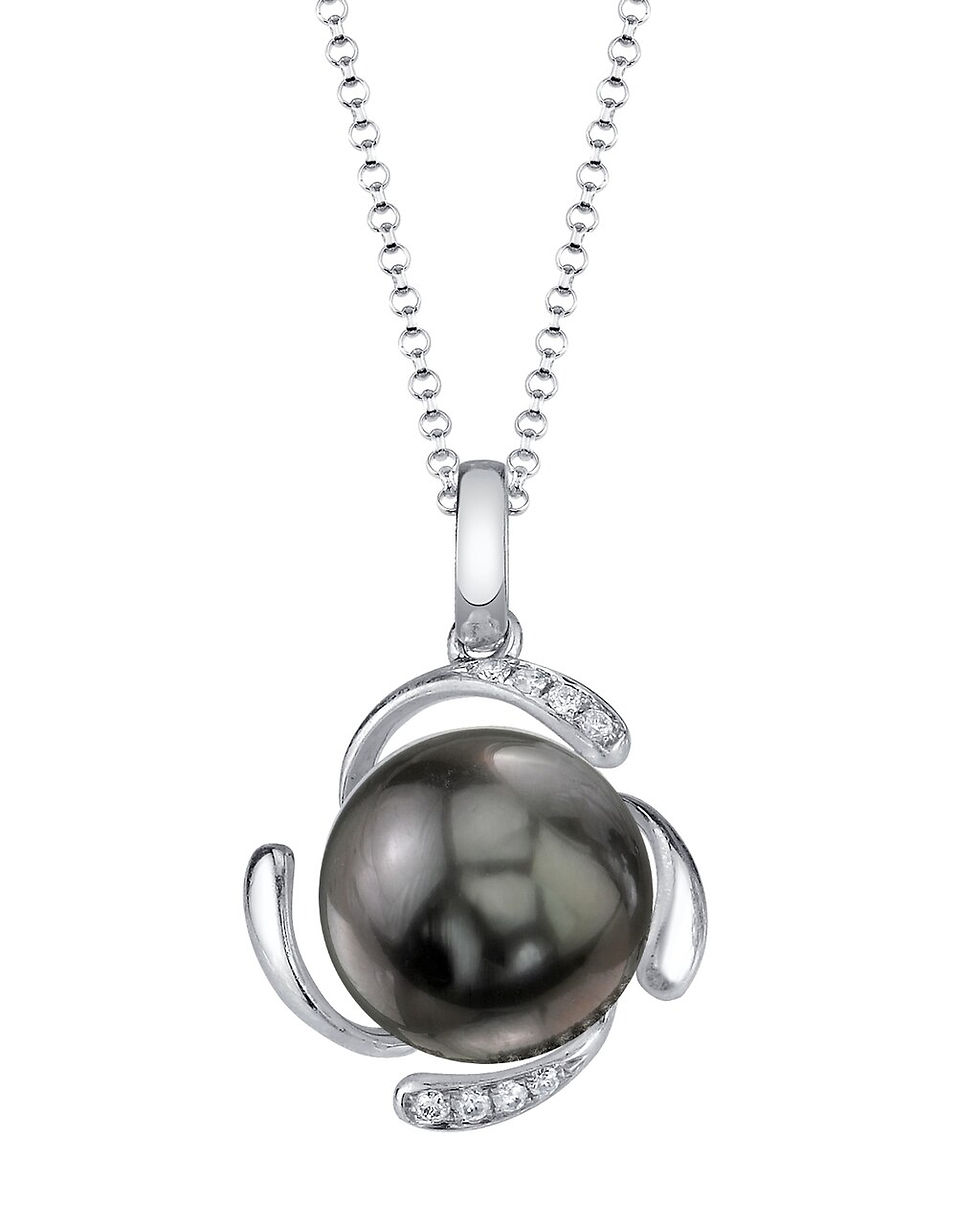 Tahitian South Sea Pearl & Diamond Pendant - Keone Design