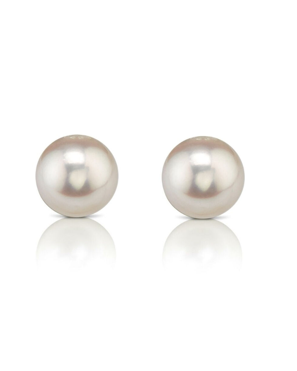 Thumbnail: 7.5-8.0mm Hanadama Akoya Pearl Stud Earrings