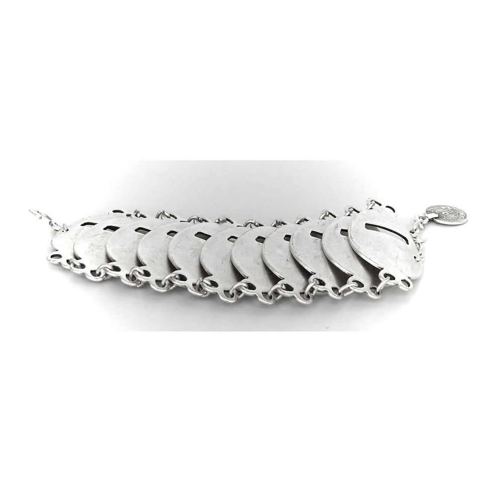 Thumbnail: Silver & Pewter Bracelet