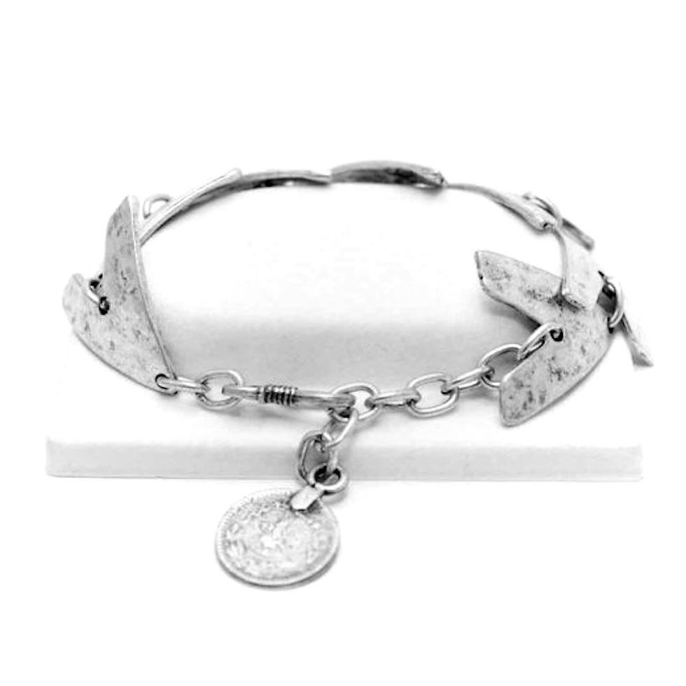 Thumbnail: Silver & Pewter Bracelet