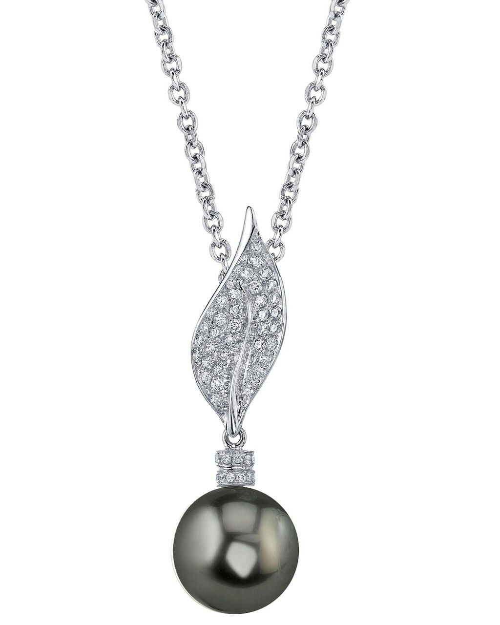 Tahitian South Sea Pearl & Diamond Pendant - Mililani Design