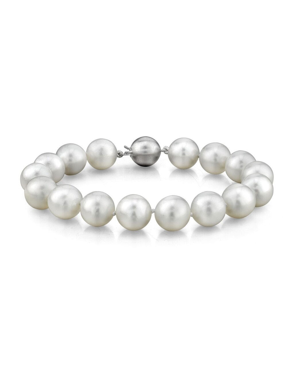 10.0-11.0mm Round White South Sea Pearl Bracelet - AAAA Quality