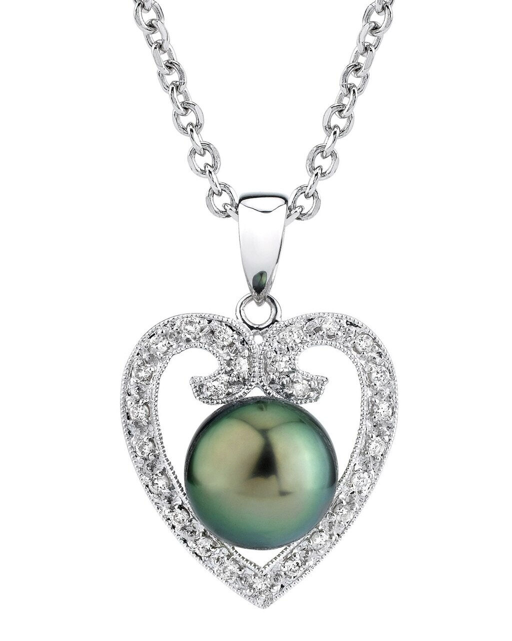 Tahitian South Sea Pearl & Diamond Pendant - Makamae Design