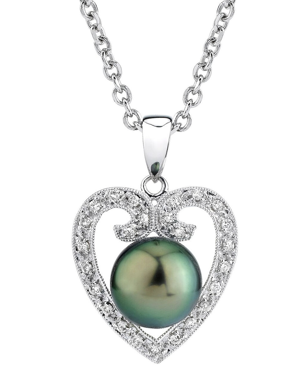 Tahitian South Sea Pearl & Diamond Pendant - Makamae Design