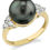 Thumbnail: Tahitian South Sea Pearl & Diamond Ring - Ihapera Design