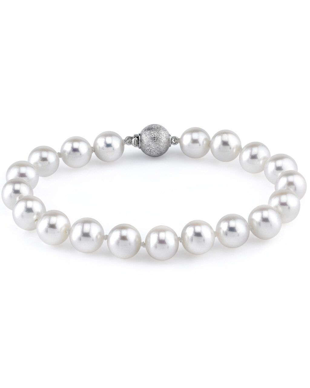 7.0-8.0mm White Freshwater Pearl Bracelet - AAAA Quality